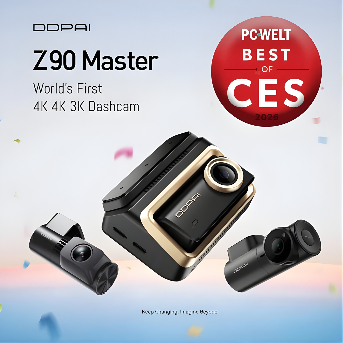 DDPAI Z90 Master 3CH — Sécurité Totale en Triple Caméra