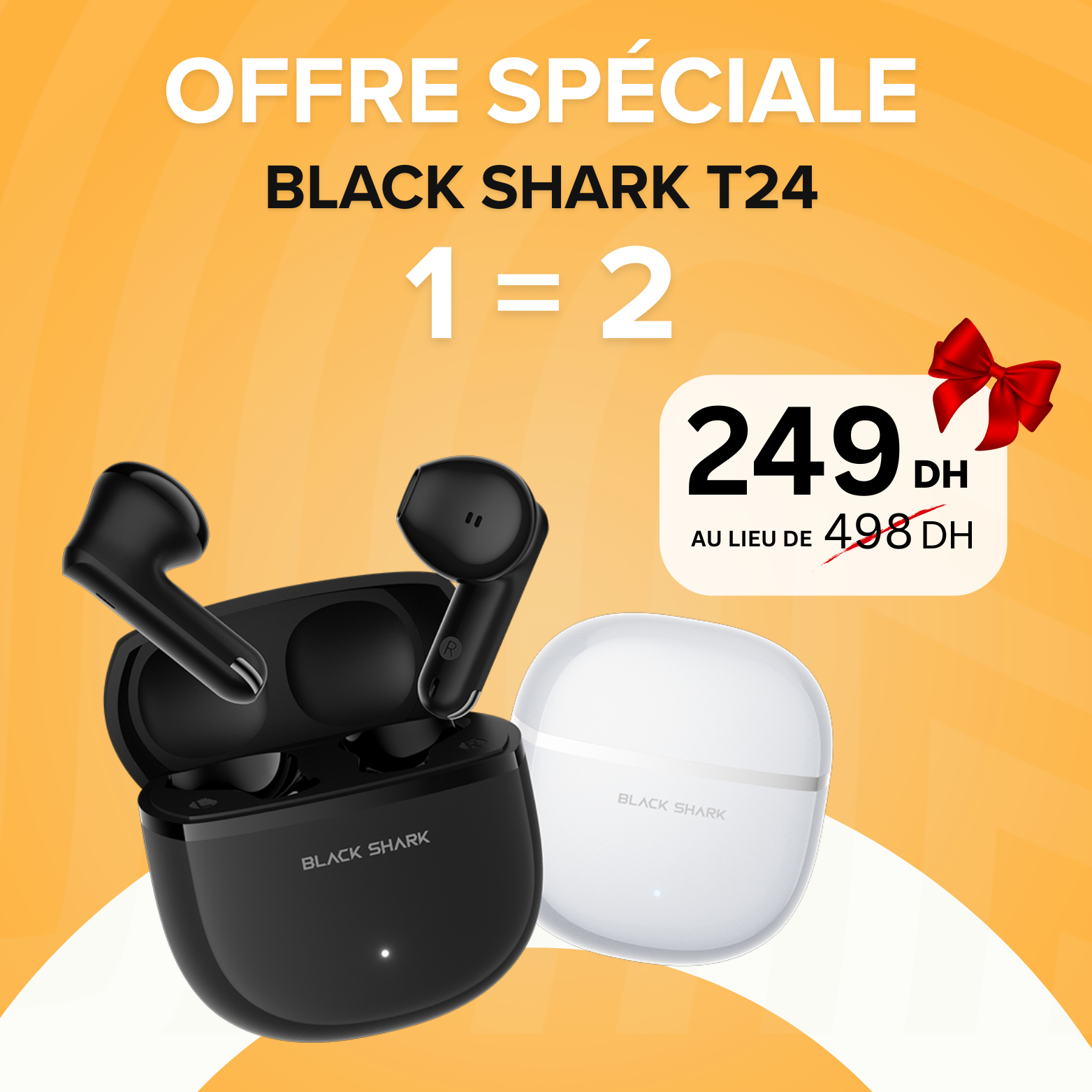 Offre spéciale 1 = 2 Black shark T24 Écouteurs Sans Fil
